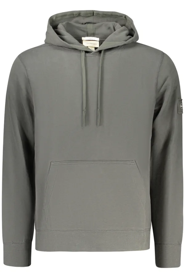 CALVIN KLEIN PÁNSKÁ MIKINA BEZ ZIPU, ZELENÁ