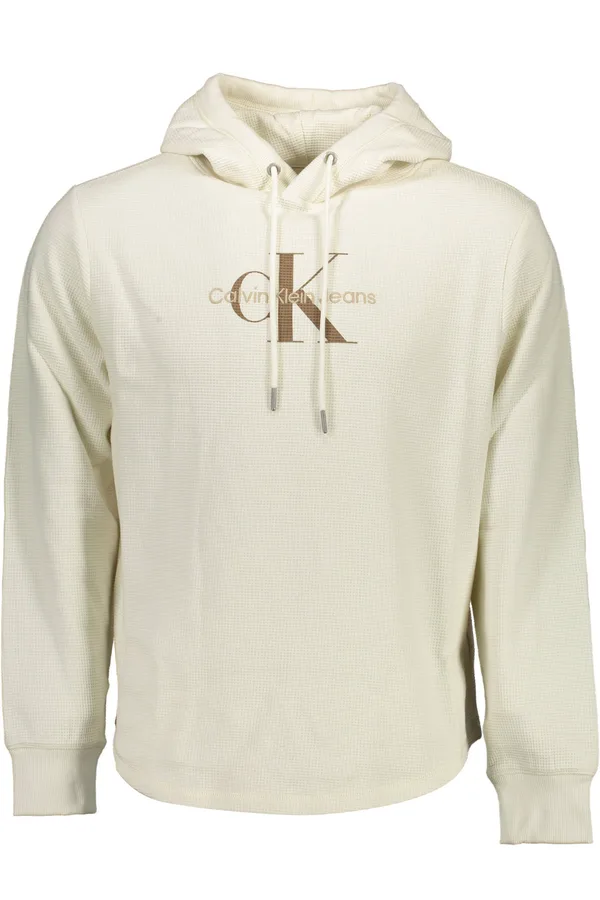 CALVIN KLEIN PÁNSKÁ MIKINA BEZ ZIPU BÍLÁ