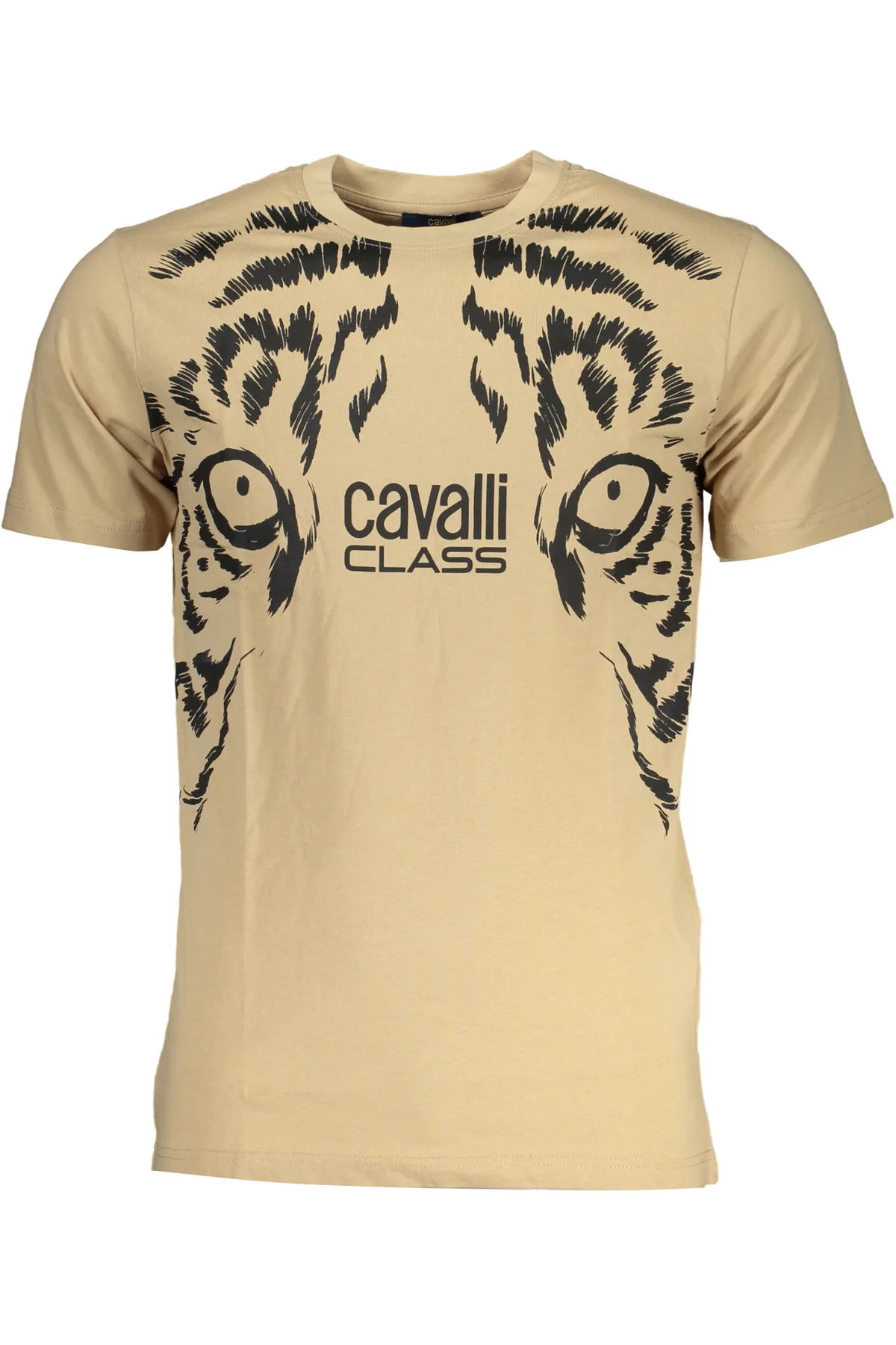 CAVALLI CLASS PÁNSKÉ TRIČKO S KRÁTKÝM RUKÁVEM BÉŽOVÉ
