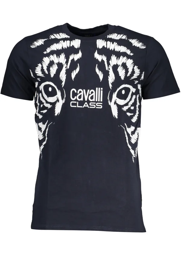 CAVALLI CLASS PÁNSKÉ TRIČKO S KRÁTKÝM RUKÁVEM MODRÉ