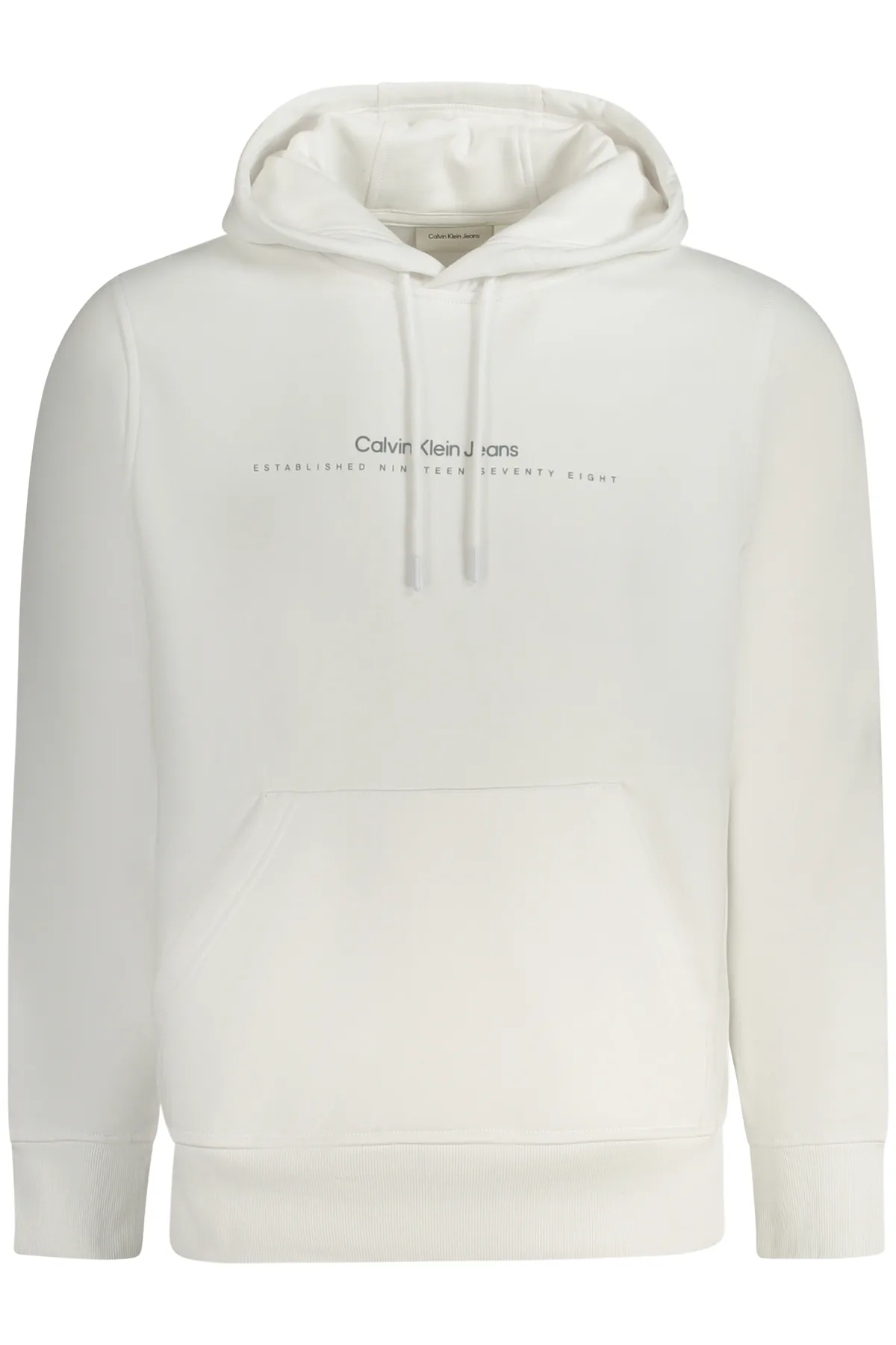 CALVIN KLEIN PÁNSKÁ MIKINA BEZ ZIPU BÍLÁ