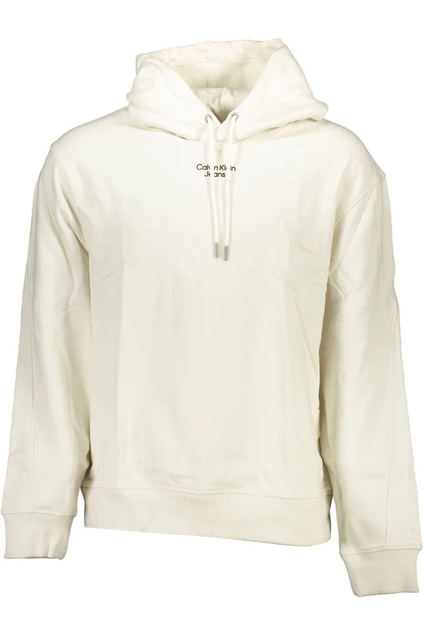 CALVIN KLEIN PÁNSKÁ MIKINA BEZ ZIPU BÍLÁ