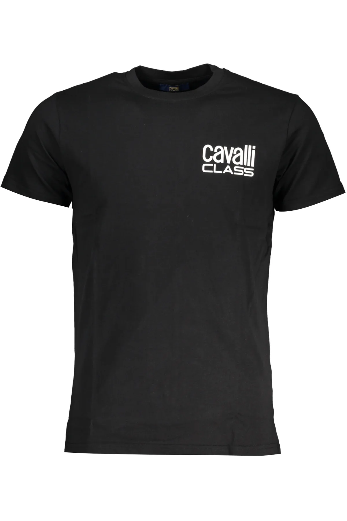 CAVALLI CLASS PÁNSKÉ TRIČKO S KRÁTKÝM RUKÁVEM ČERNÉ