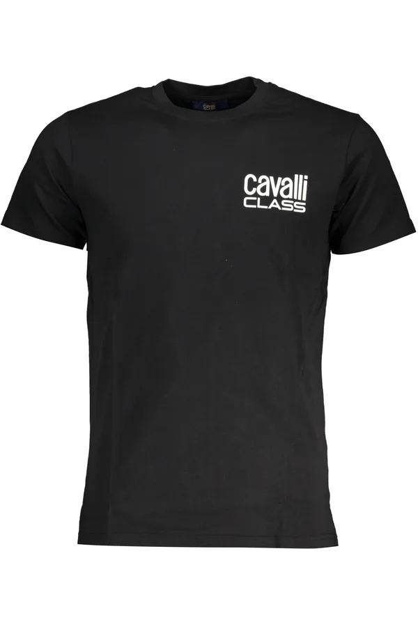 CAVALLI CLASS PÁNSKÉ TRIČKO S KRÁTKÝM RUKÁVEM ČERNÉ