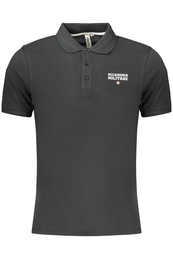 ACCADEMIA MILITARE PÁNSKÉ ČERNÉ POLO S KRÁTKÝM RUKÁVEM