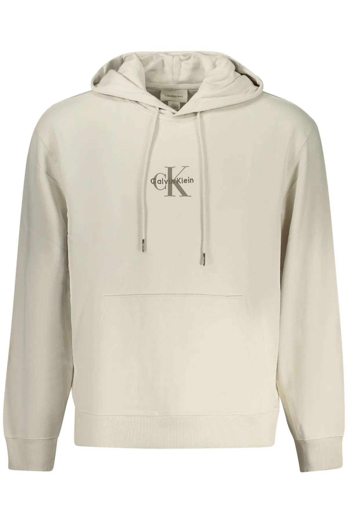 CALVIN KLEIN PÁNSKÁ MIKINA BEZ ZIPU BÉŽOVÁ