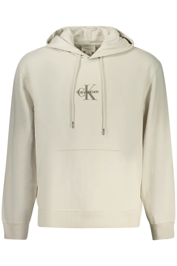 CALVIN KLEIN PÁNSKÁ MIKINA BEZ ZIPU BÉŽOVÁ
