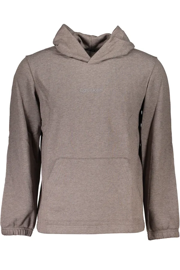 CALVIN KLEIN PÁNSKÁ MIKINA BEZ ZIPU HNĚDÁ
