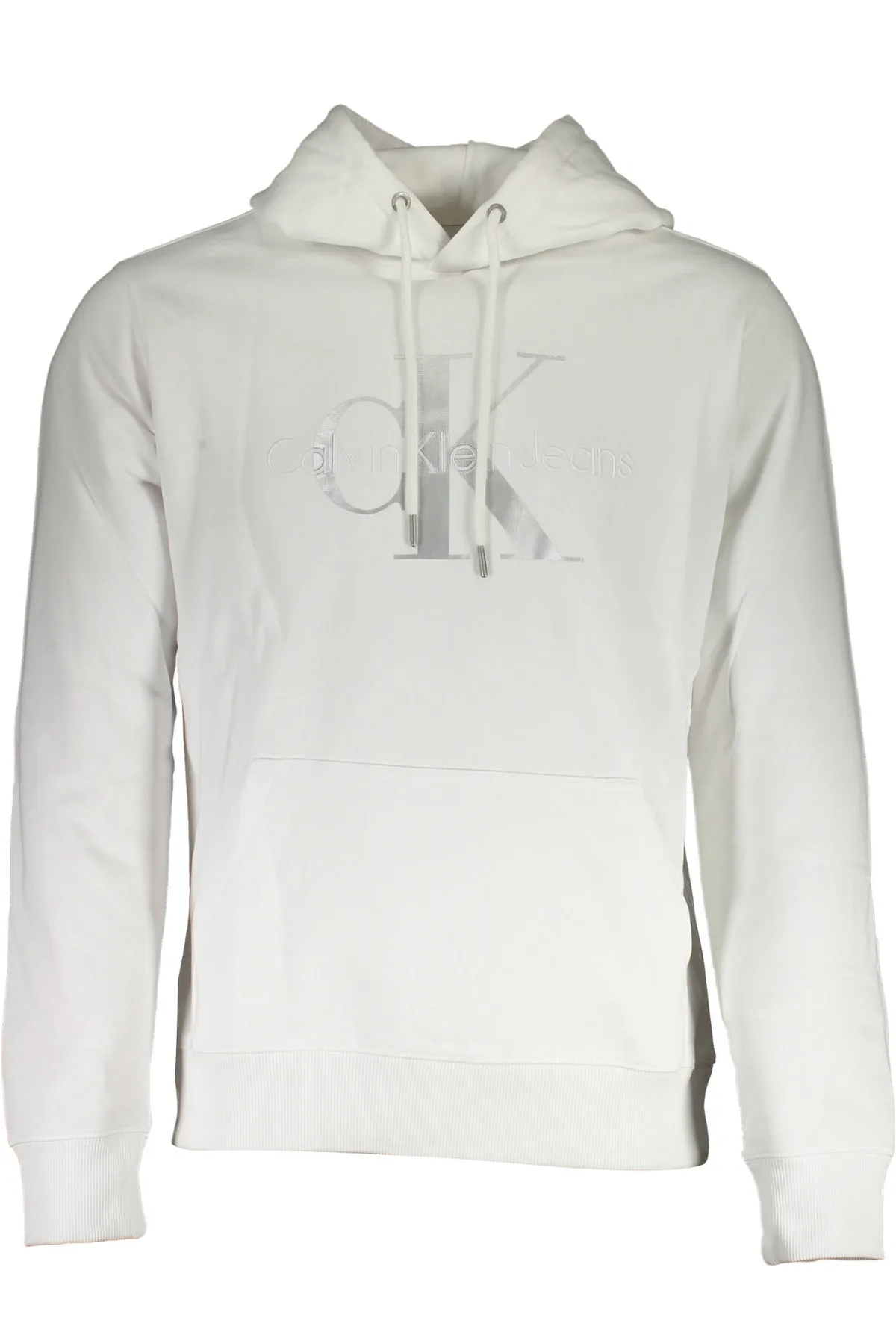PÁNSKÁ MIKINA BEZ ZIPU BÍLÁ CALVIN KLEIN