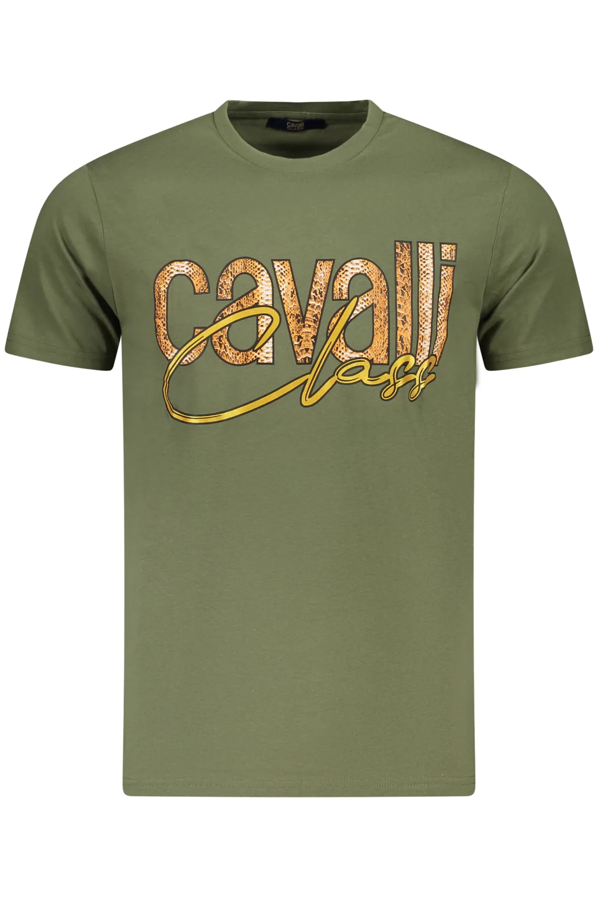 CAVALLI CLASS PÁNSKÉ TRIČKO S KRÁTKÝM RUKÁVEM ZELENÉ