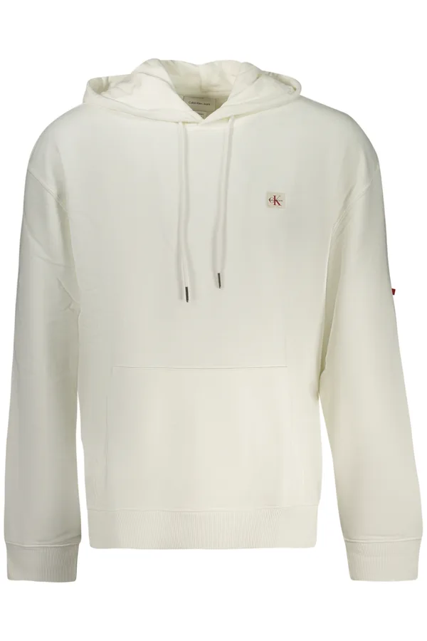 CALVIN KLEIN PÁNSKÁ MIKINA BEZ ZIPU BÍLÁ