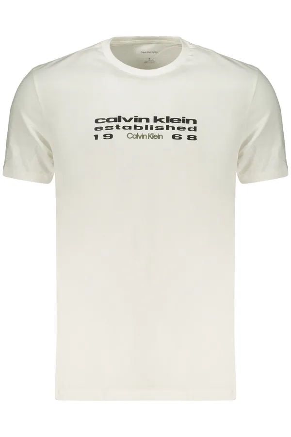 CALVIN KLEIN PÁNSKÉ TRIČKO S KRÁTKÝM RUKÁVEM BÍLÉ