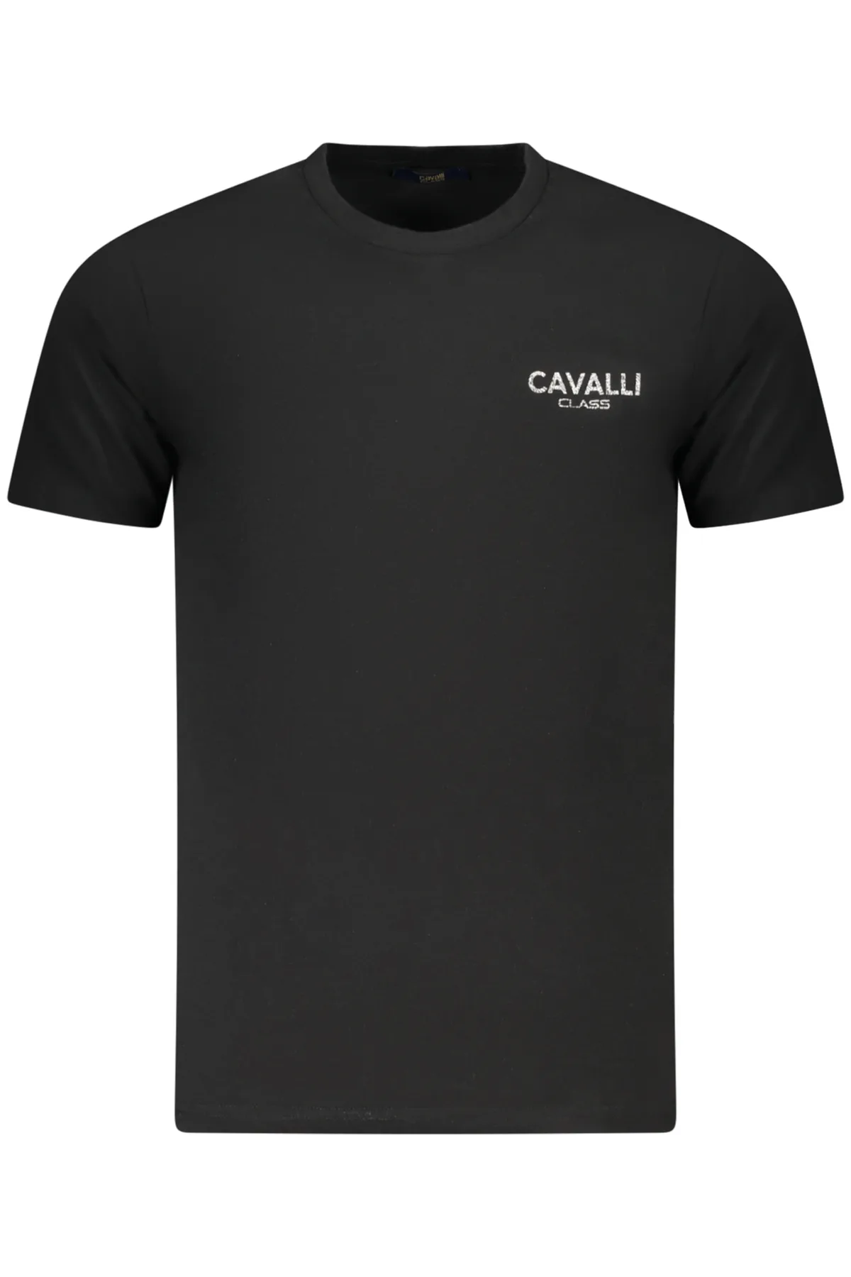CAVALLI CLASS PÁNSKÉ TRIČKO S KRÁTKÝM RUKÁVEM ČERNÉ