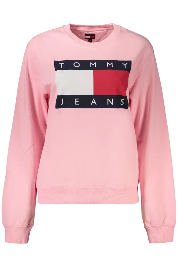 TOMMY HILFIGER DÁMSKÁ MIKINA BEZ ZIPU RŮŽOVÁ
