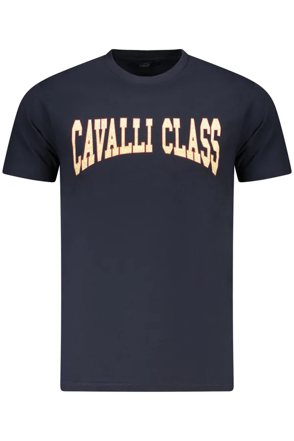CAVALLI CLASS PÁNSKÉ TRIČKO S KRÁTKÝM RUKÁVEM MODRÉ