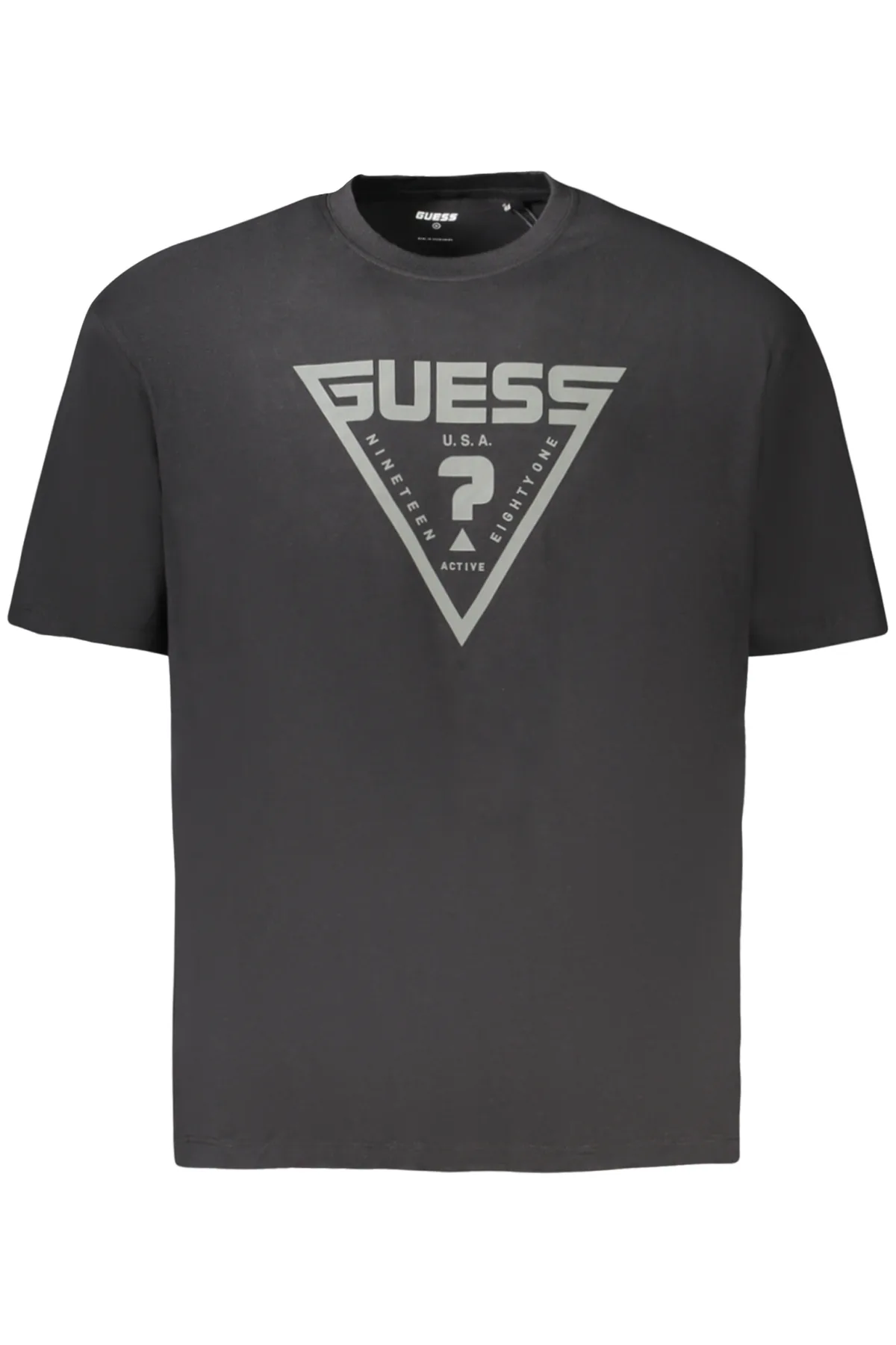 GUESS JEANS PÁNSKÉ TRIČKO S KRÁTKÝM RUKÁVEM ČERNÉ