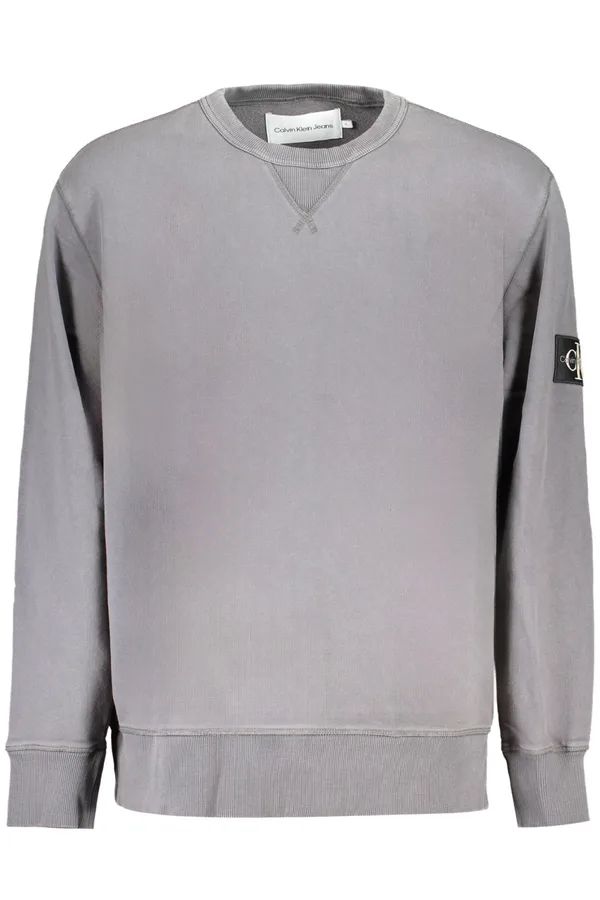 CALVIN KLEIN PÁNSKÁ MIKINA BEZ ZIPU ŠEDÁ