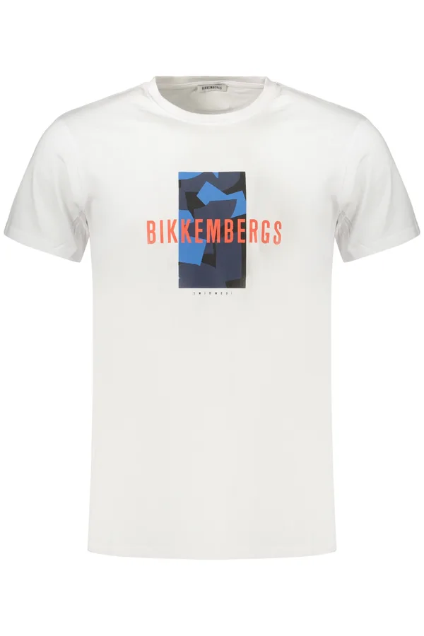 BIKKEMBERGS PÁNSKÉ TRIČKO S KRÁTKÝM RUKÁVEM BÍLÉ