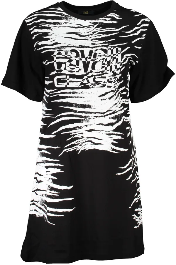 CAVALLI CLASS DÁMSKÉ KRÁTKÉ ŠATY ČERNÉ
