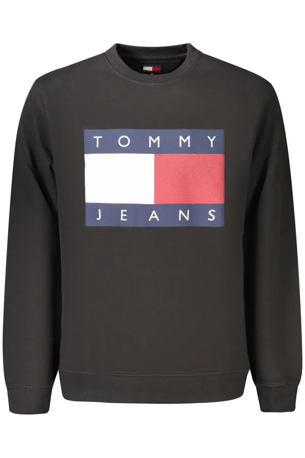 TOMMY HILFIGER PÁNSKÁ ČERNÁ MIKINA BEZ ZIPU