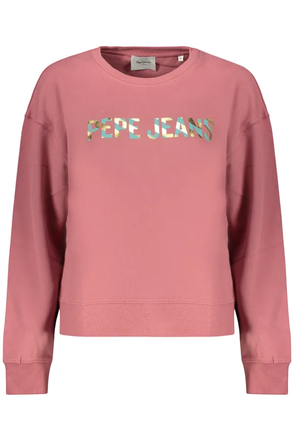 PEPE JEANS DÁMSKÁ MIKINA BEZ ZIPU RŮŽOVÁ
