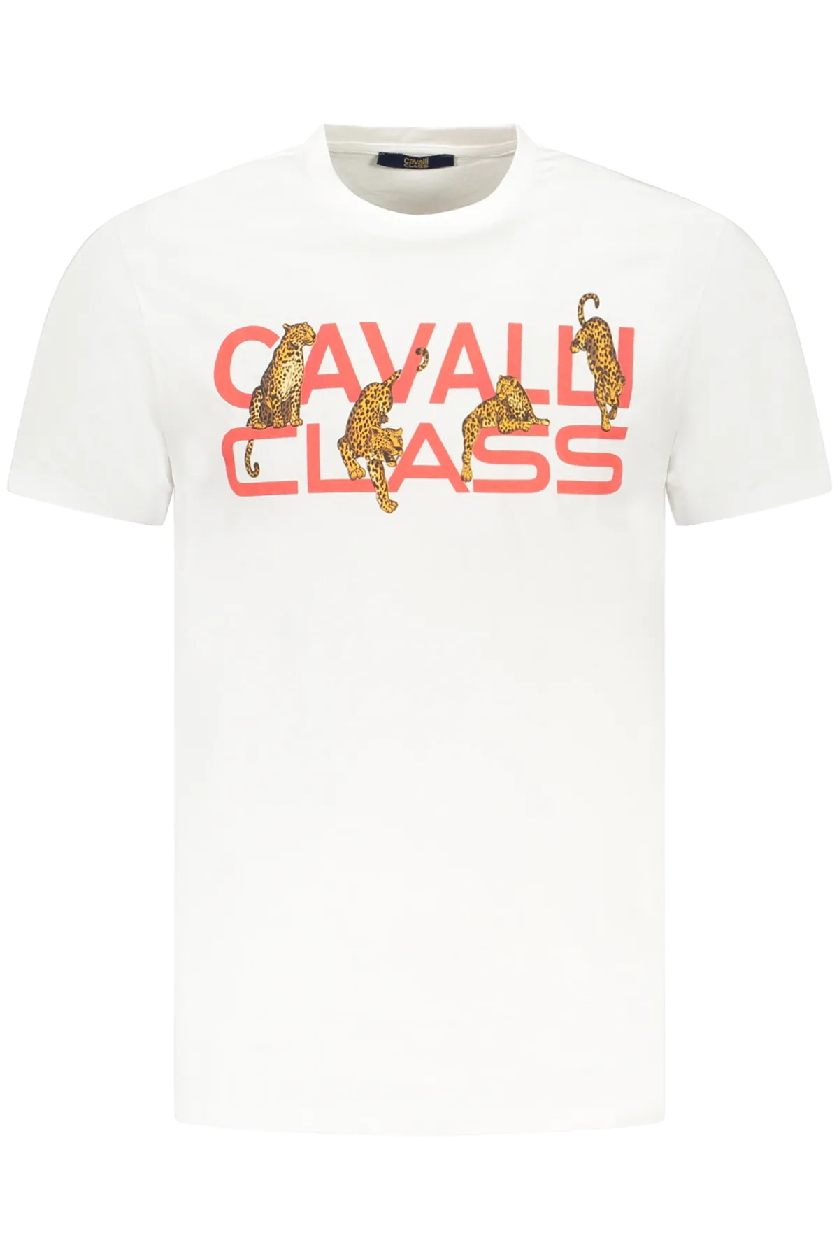 CAVALLI CLASS PÁNSKÉ TRIČKO S KRÁTKÝM RUKÁVEM BÍLÉ