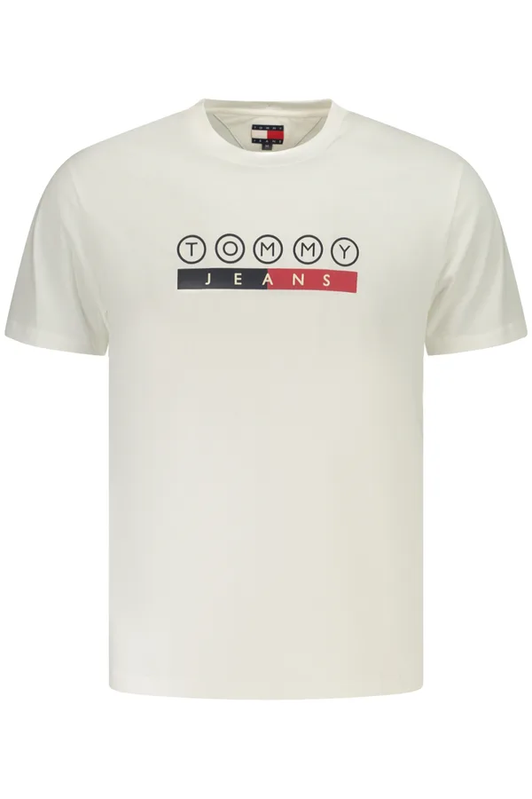 TOMMY HILFIGER PÁNSKÉ TRIČKO S KRÁTKÝM RUKÁVEM BÍLÉ