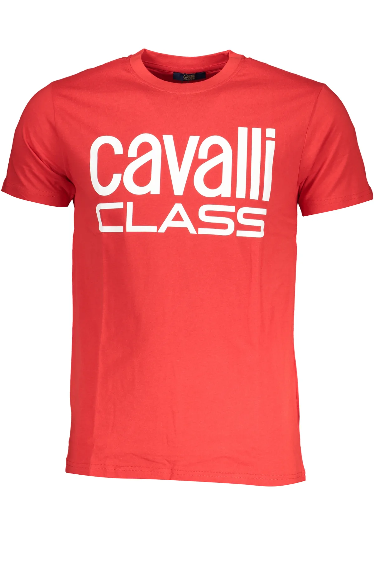 CAVALLI CLASS PÁNSKÉ TRIČKO S KRÁTKÝM RUKÁVEM ČERVENÉ