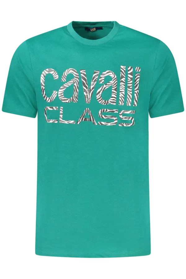 CAVALLI CLASS PÁNSKÉ TRIČKO S KRÁTKÝM RUKÁVEM ZELENÉ