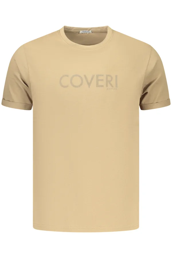 COVERI MOVING PÁNSKÉ TRIČKO S KRÁTKÝM RUKÁVEM HNĚDÉ