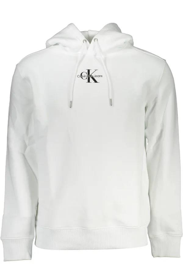 CALVIN KLEIN PÁNSKÁ MIKINA BEZ ZIPU BÍLÁ