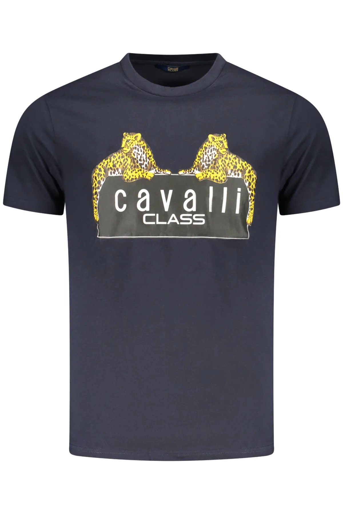 CAVALLI CLASS PÁNSKÉ TRIČKO S KRÁTKÝM RUKÁVEM MODRÉ