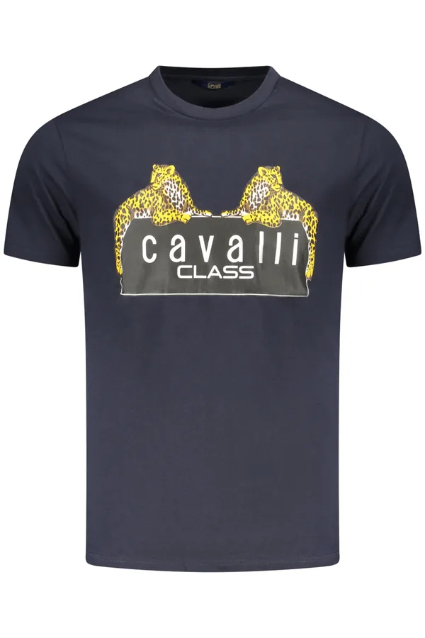 CAVALLI CLASS PÁNSKÉ TRIČKO S KRÁTKÝM RUKÁVEM MODRÉ